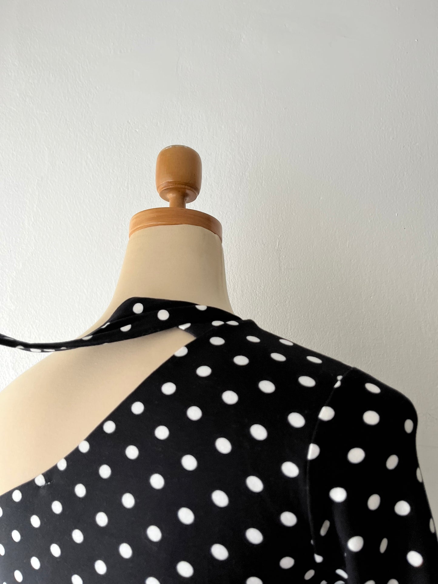 Polka dot top with scarf