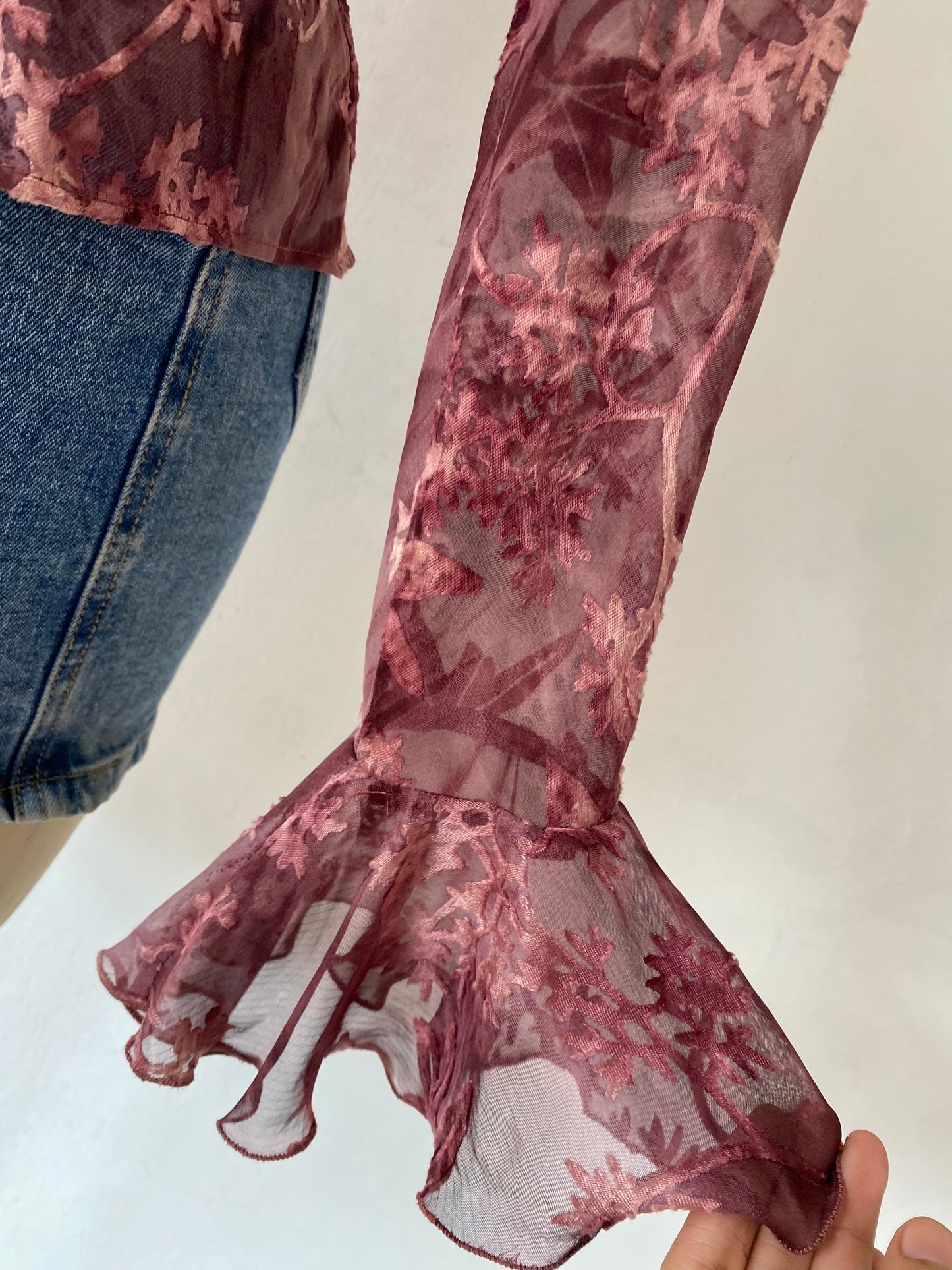Bell-sleeved blouse