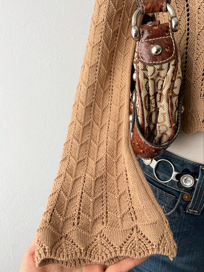 Knitted cardigan beige