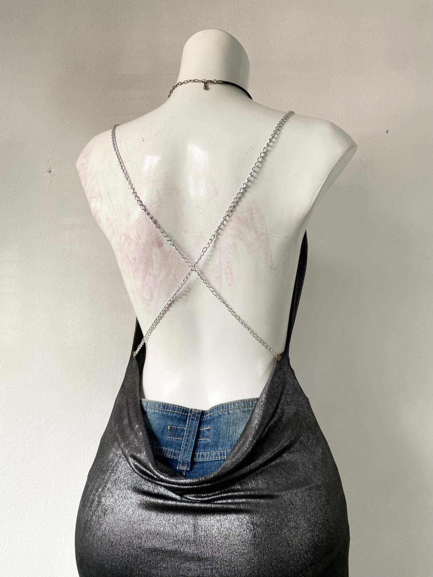 Iridescent long top