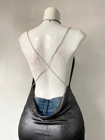 Iridescent long top