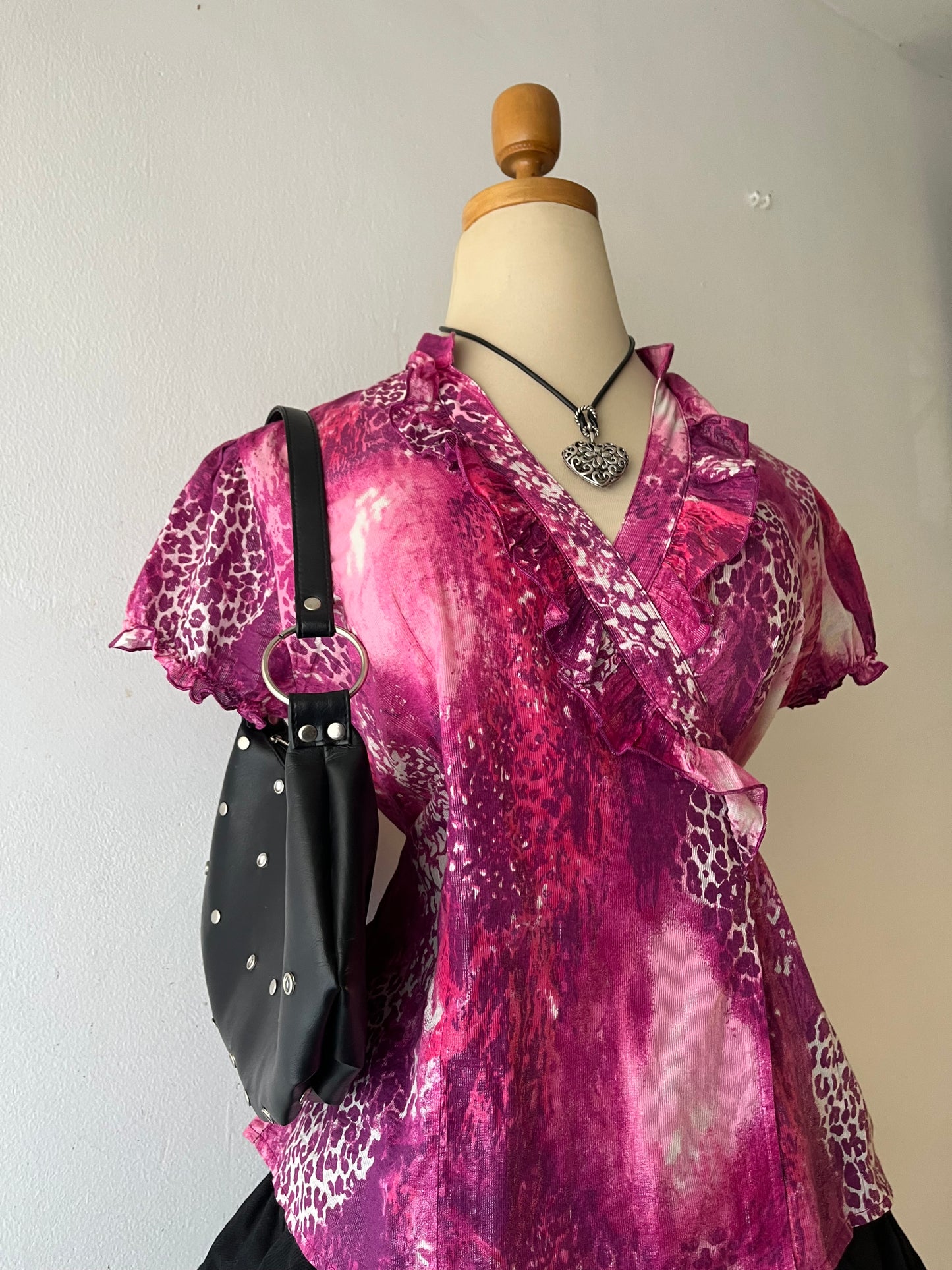 Wrap blouse with back tie