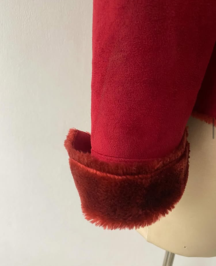 Velvet corduroy jacket with plush