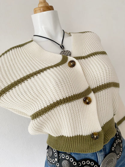 Wool waist cardigan