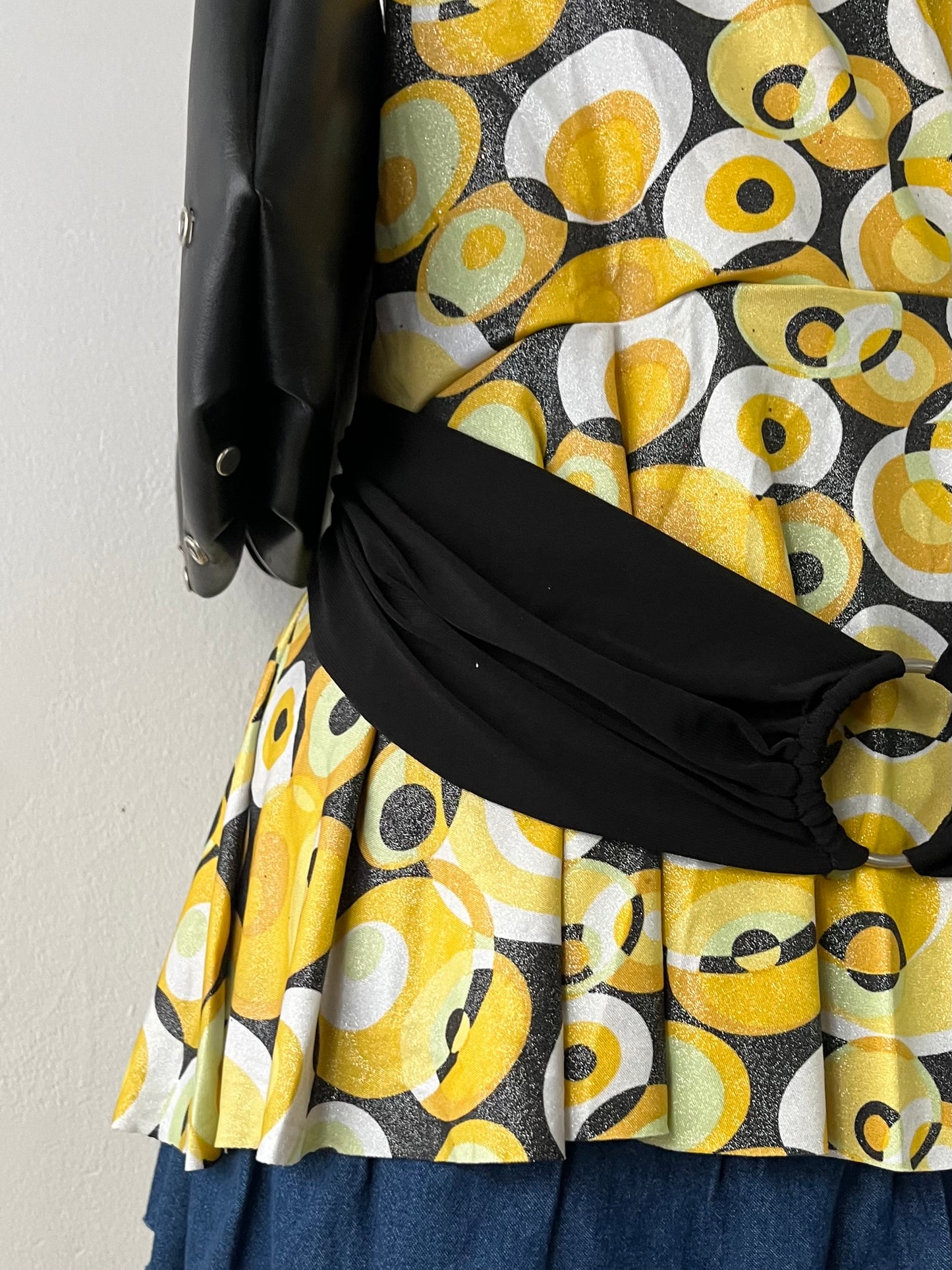 Y2k halter top with belt