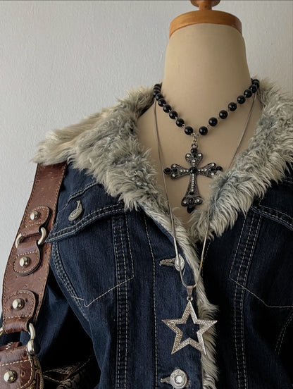 Jean jacket with warm lining