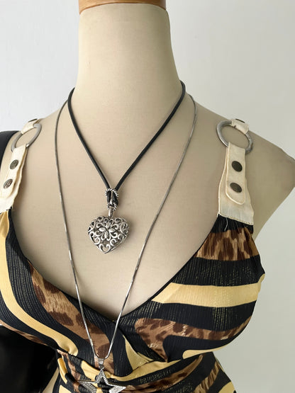 Animal print top with back bow