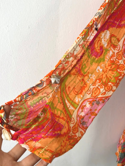 Vestido bohemio de seda