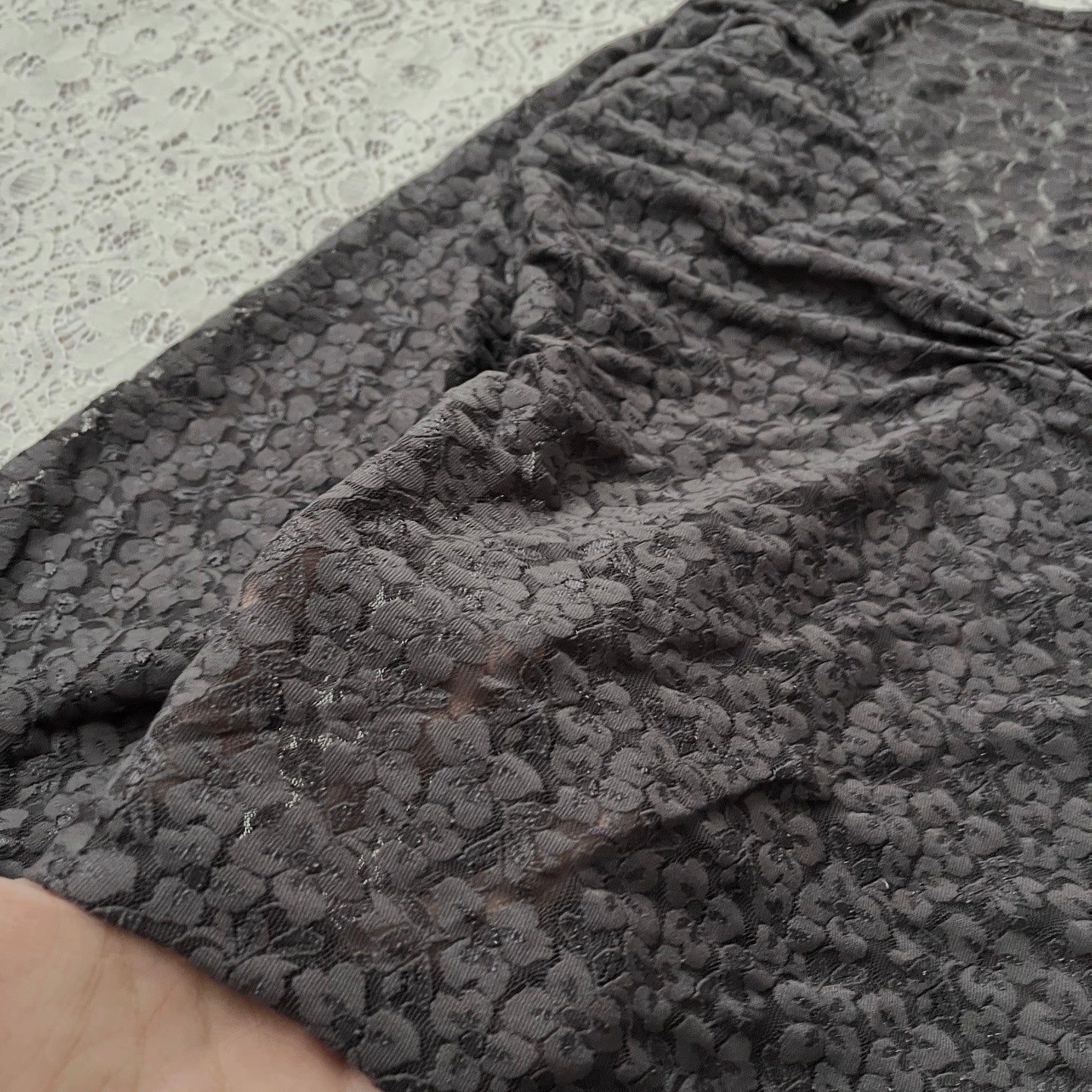 Bell-sleveed lace top