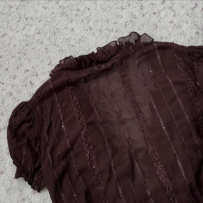 Adorable brown blouse