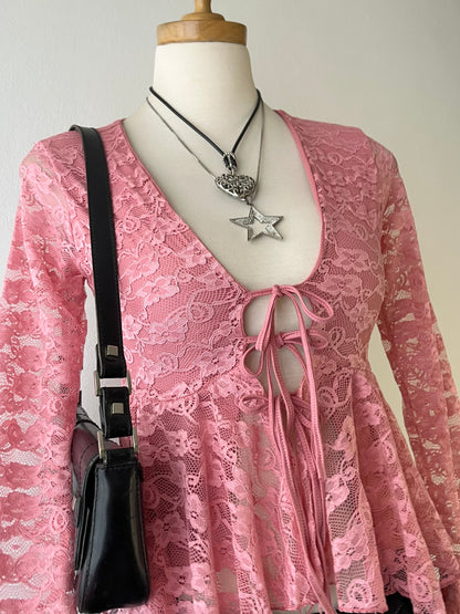 Adorable coquette lace top