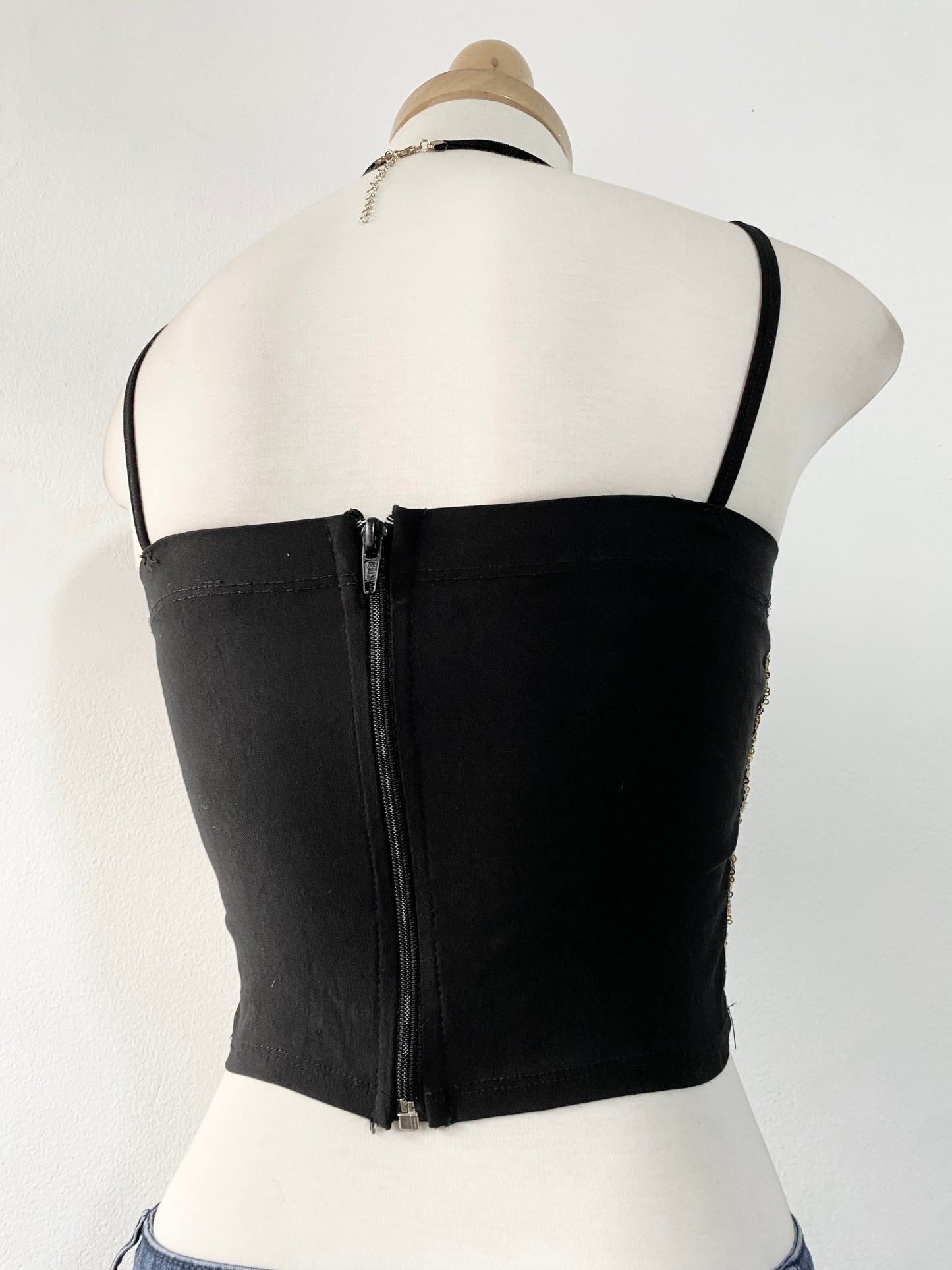 Gold sequin bralette top