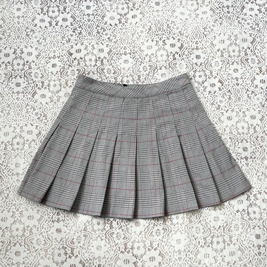Plaid pleated skirt