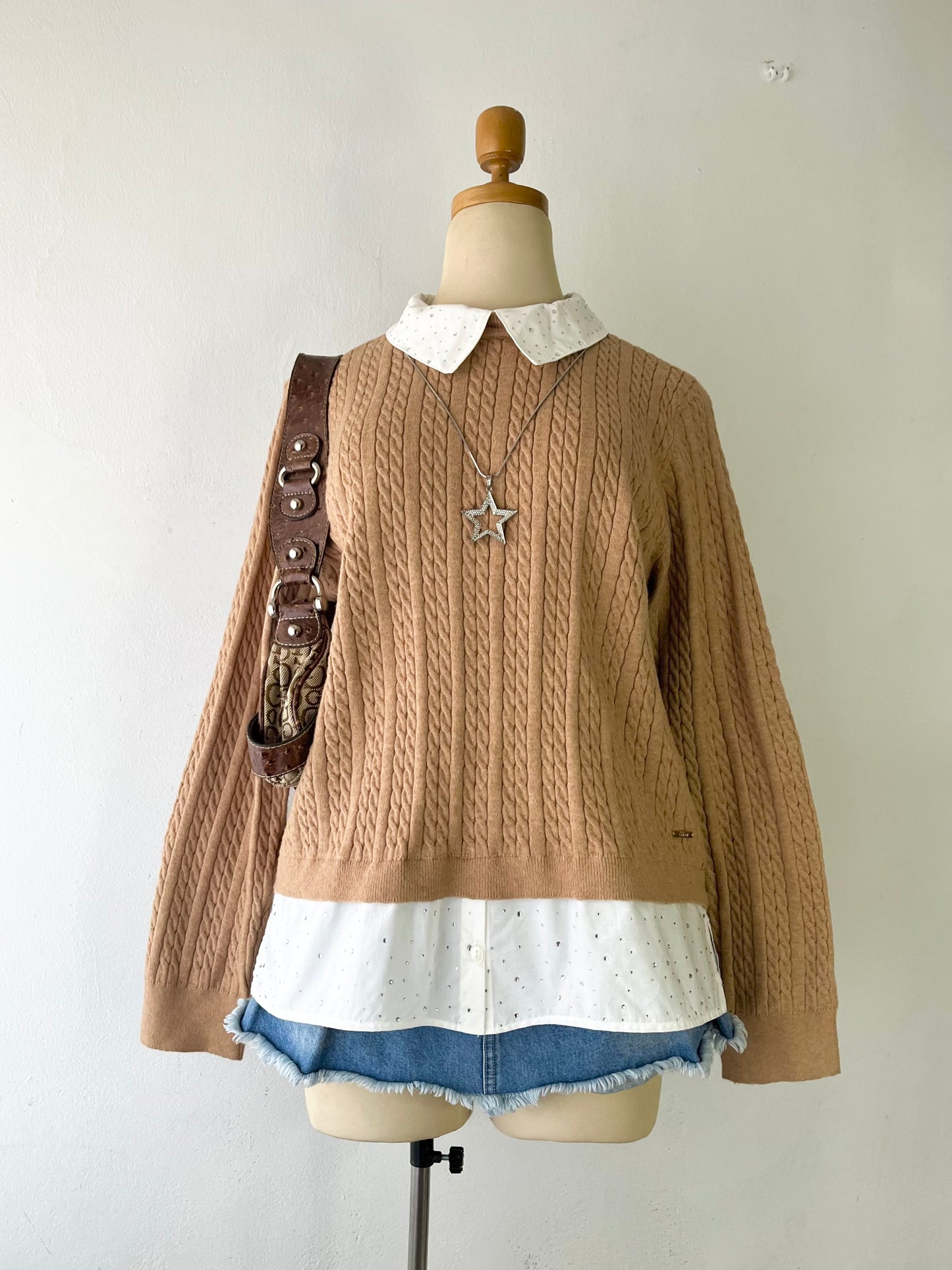 Oversized shirt sweater