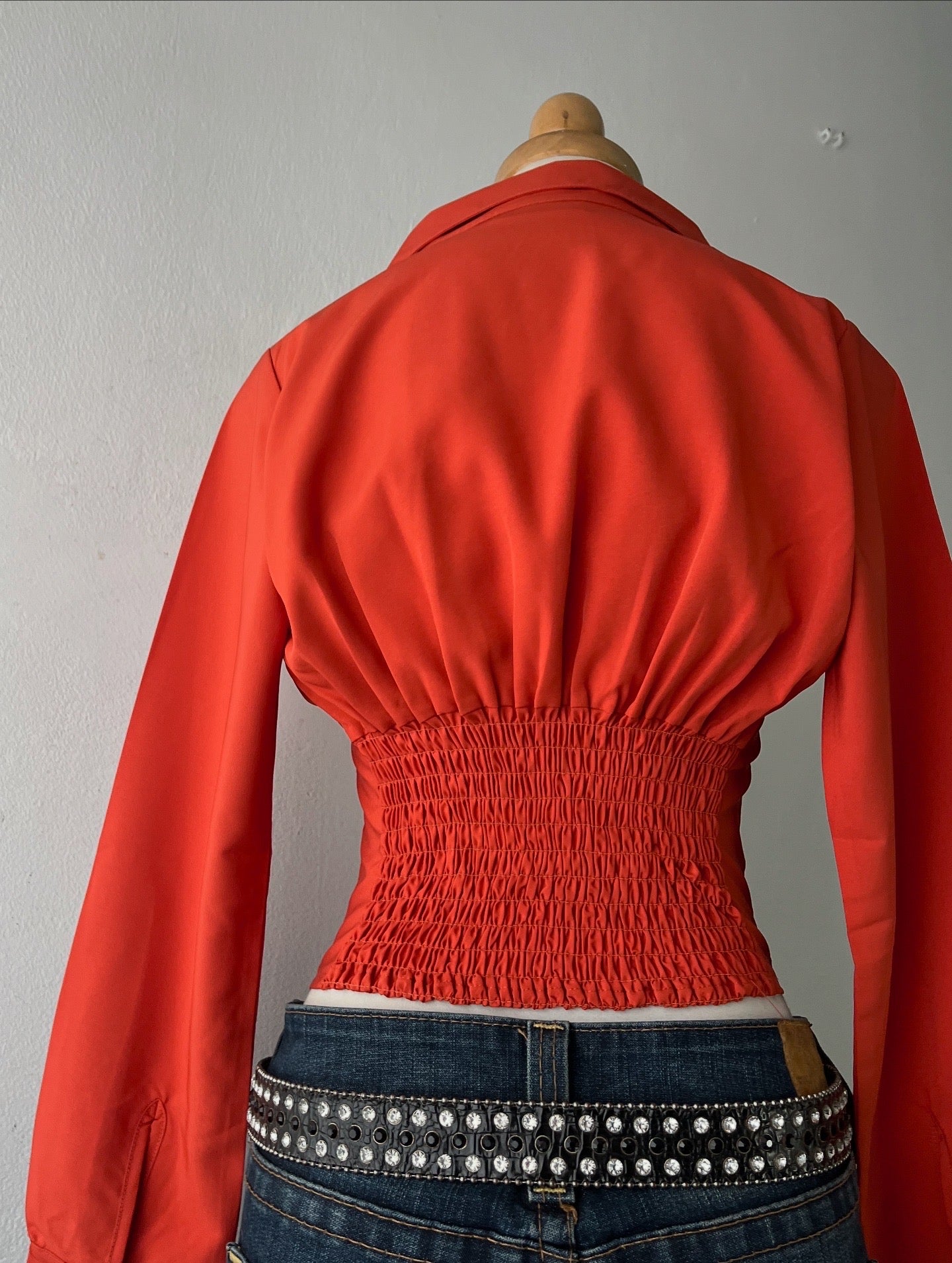 Siren office blouse with accentuated waist