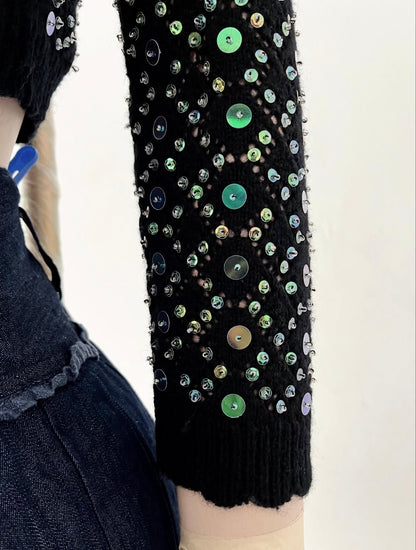 Sequined cardigan
