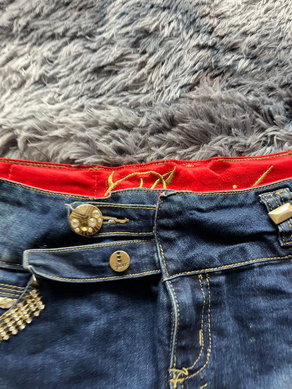 Y2k mini skirt jean~size M