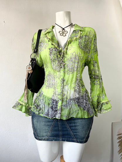 Blusa 100% seda hindú