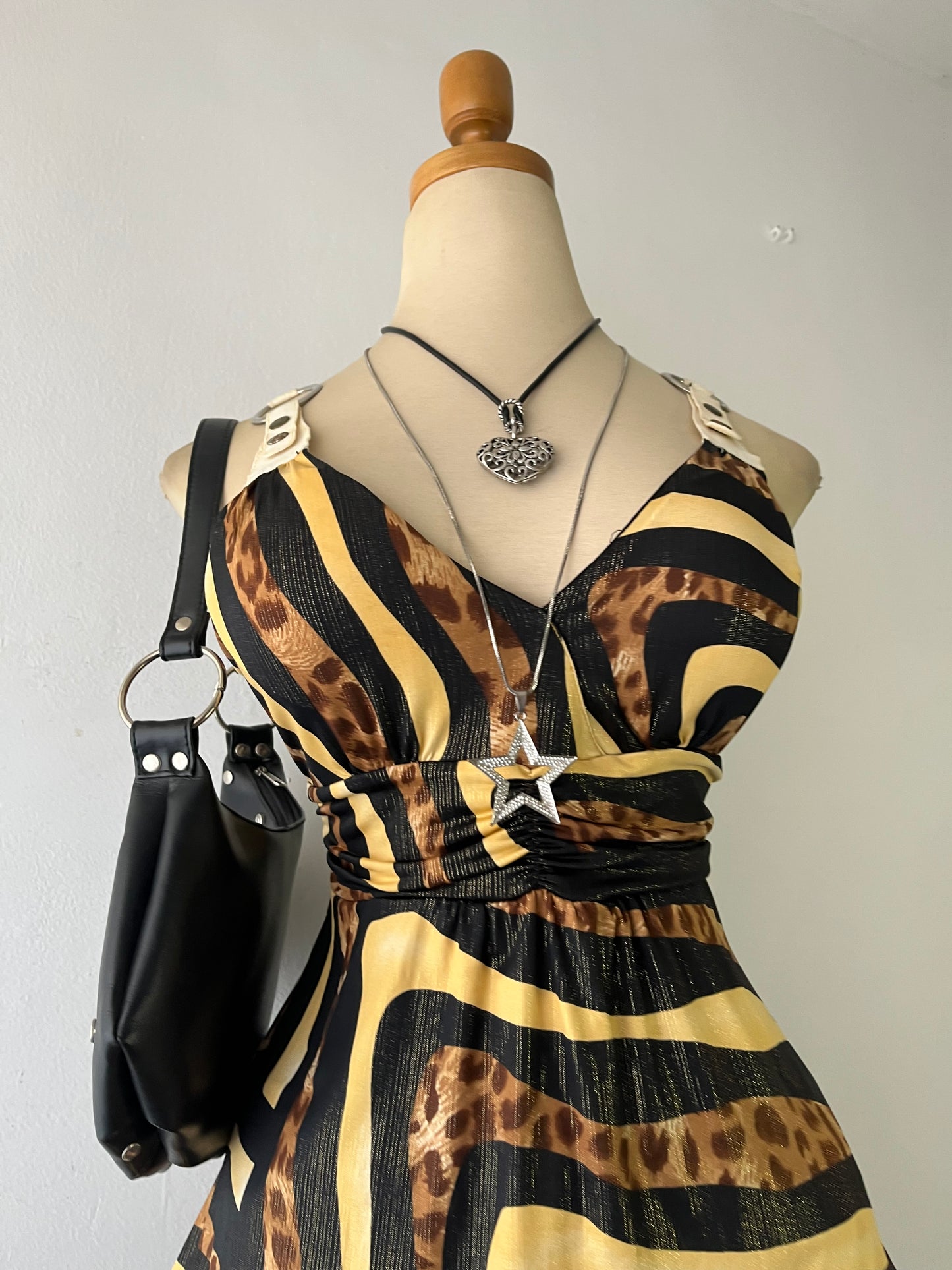 Animal print top with back bow