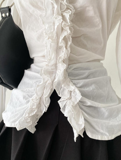 Coquette white blouse