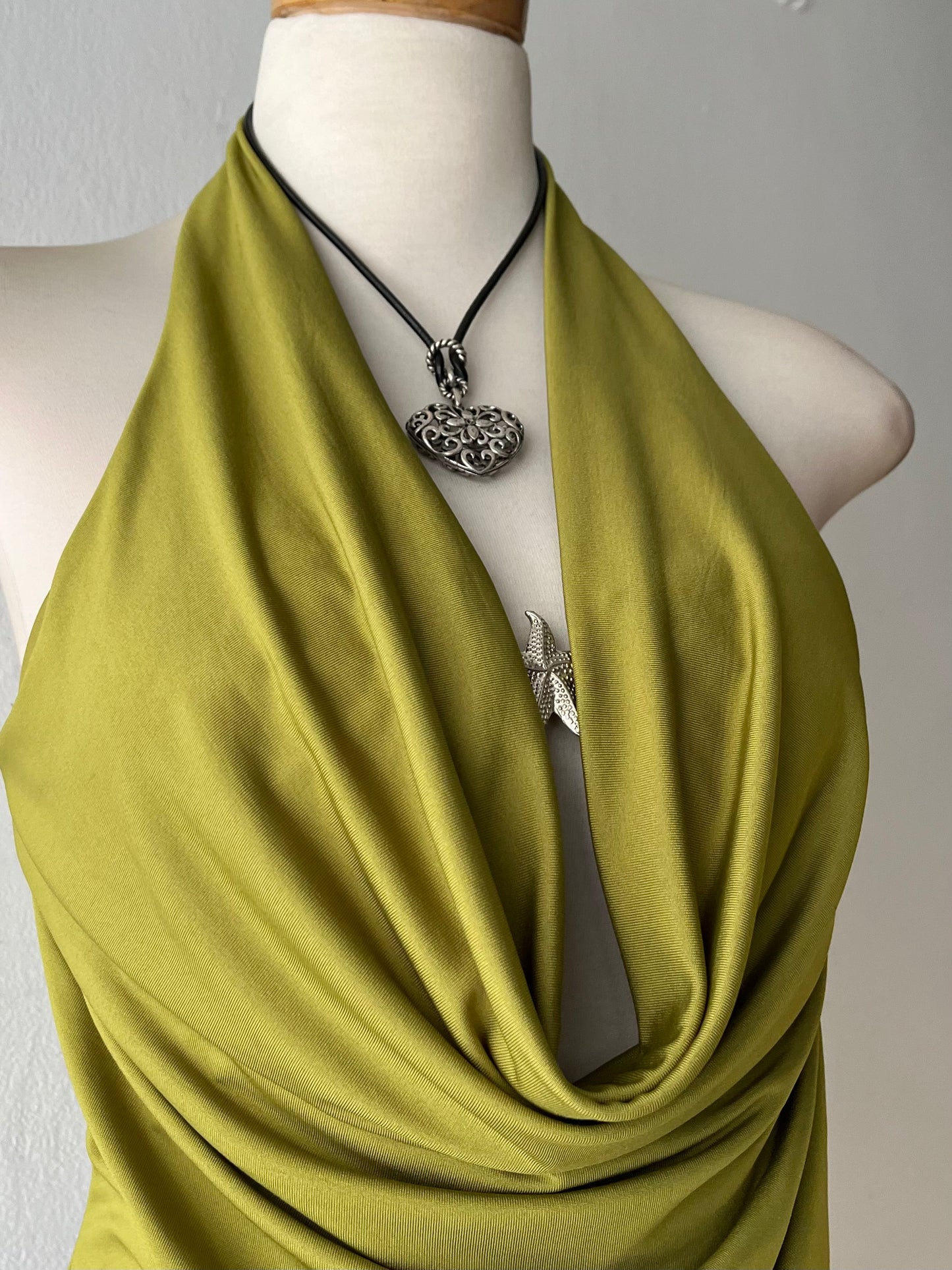 Olive green halter top