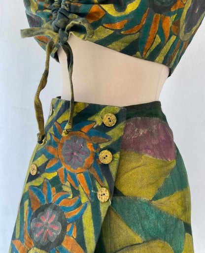 Hand-painted jean set-size M