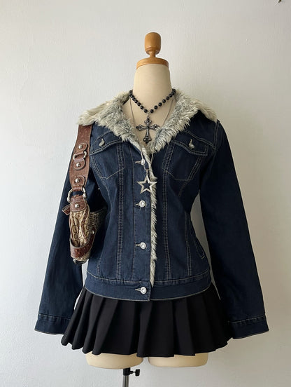 Jean jacket with warm lining