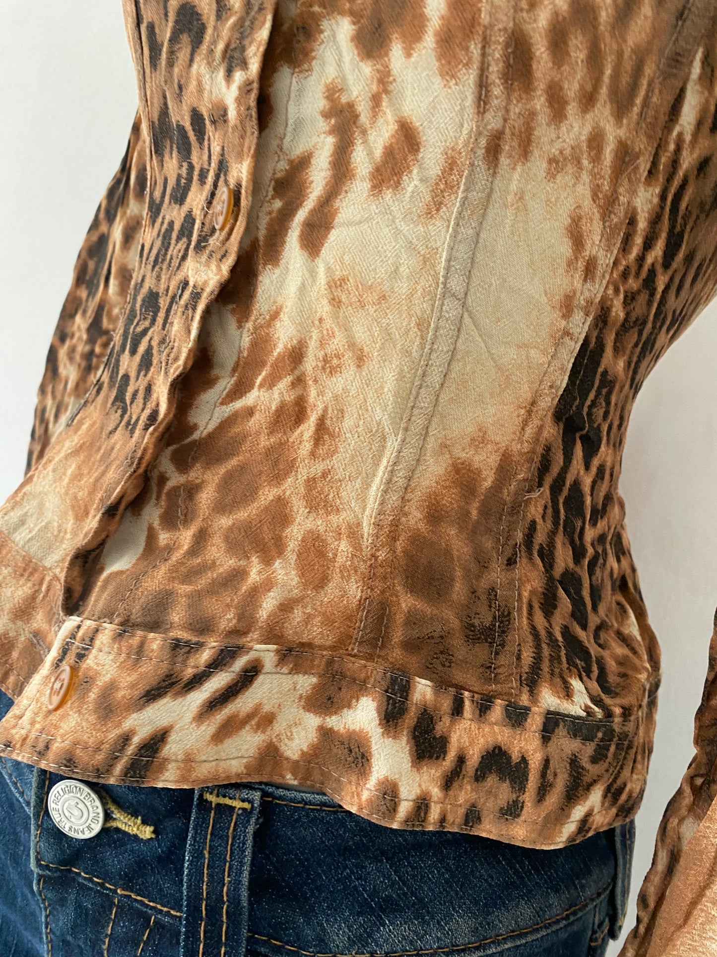 Cheetah print blouse