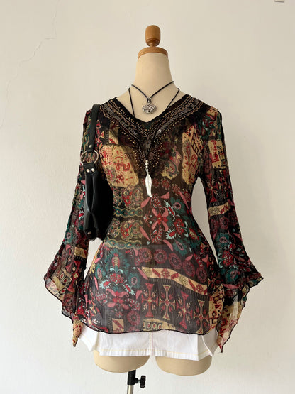 Boho chic blouse