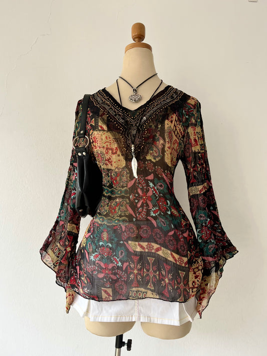Boho chic blouse