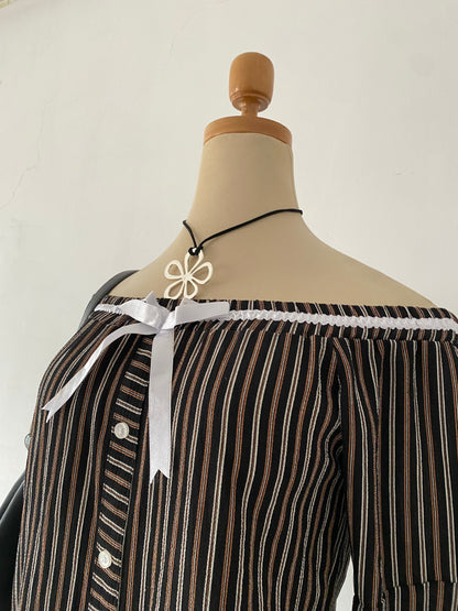 Off shoulder top with bow