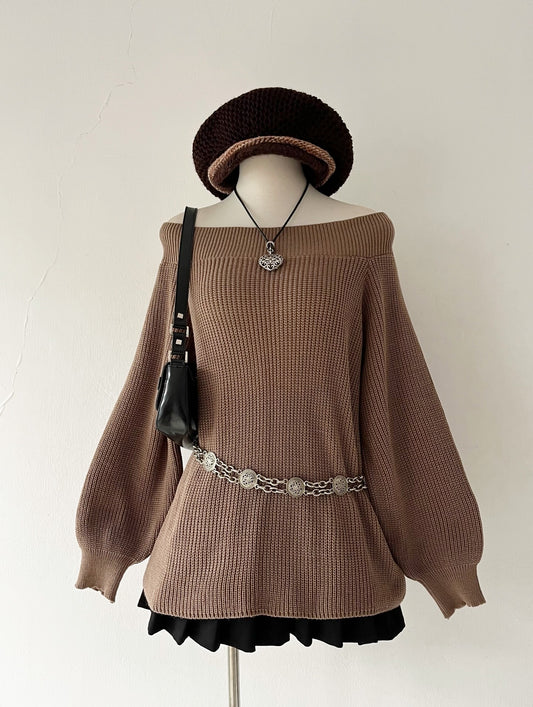 Off-shoulder sweater