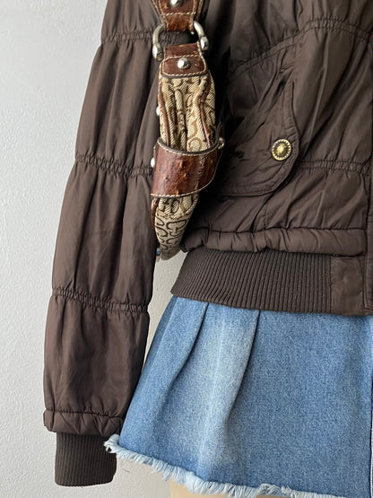 Padded jacket with removable hood