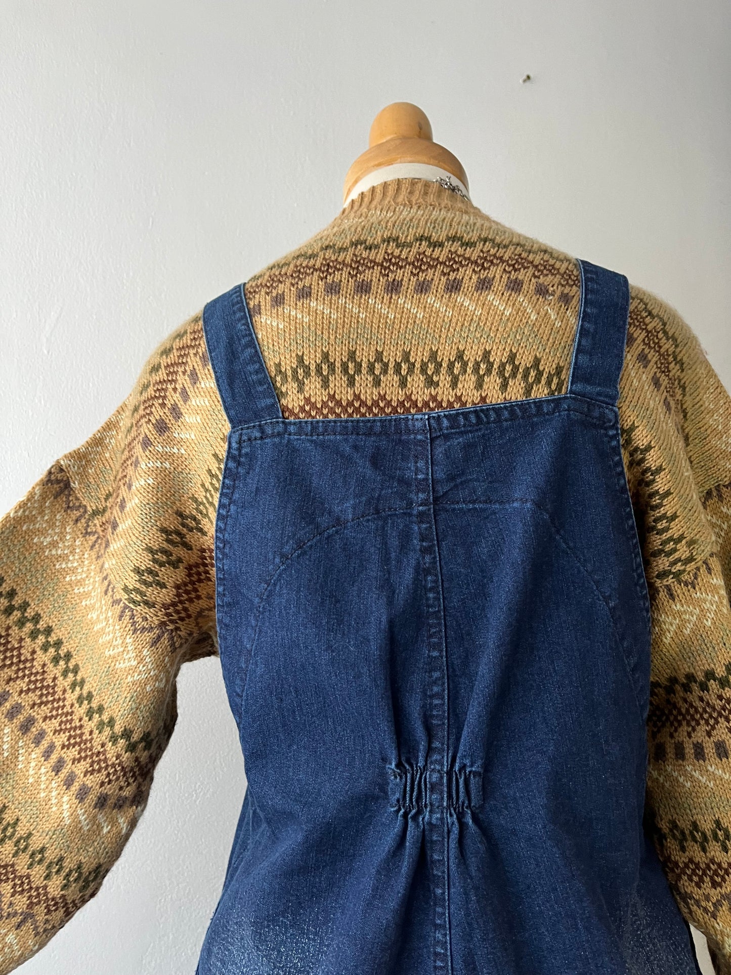 Denim short overalls