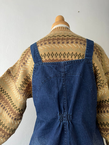 Denim short overalls