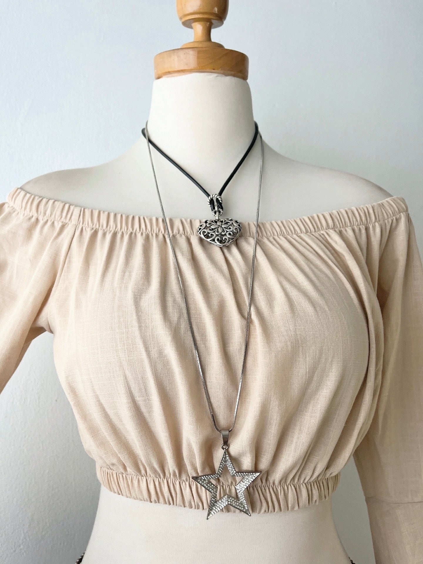 Off shoulder top with flared sleeves