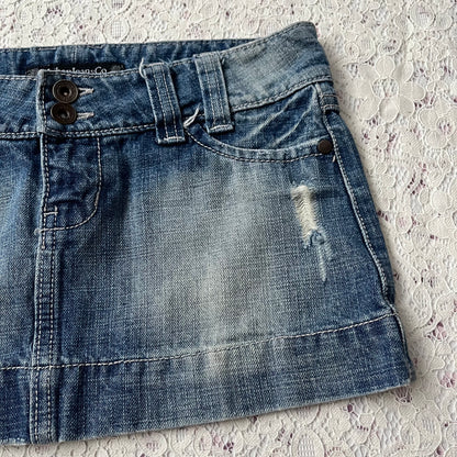 Jean mini skirt