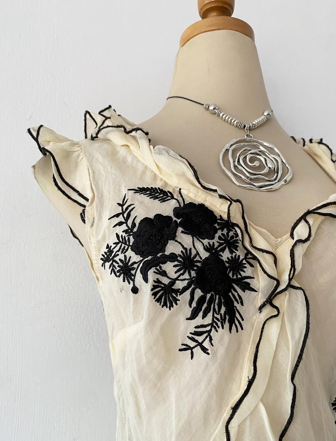 Boho top with embroidery designs