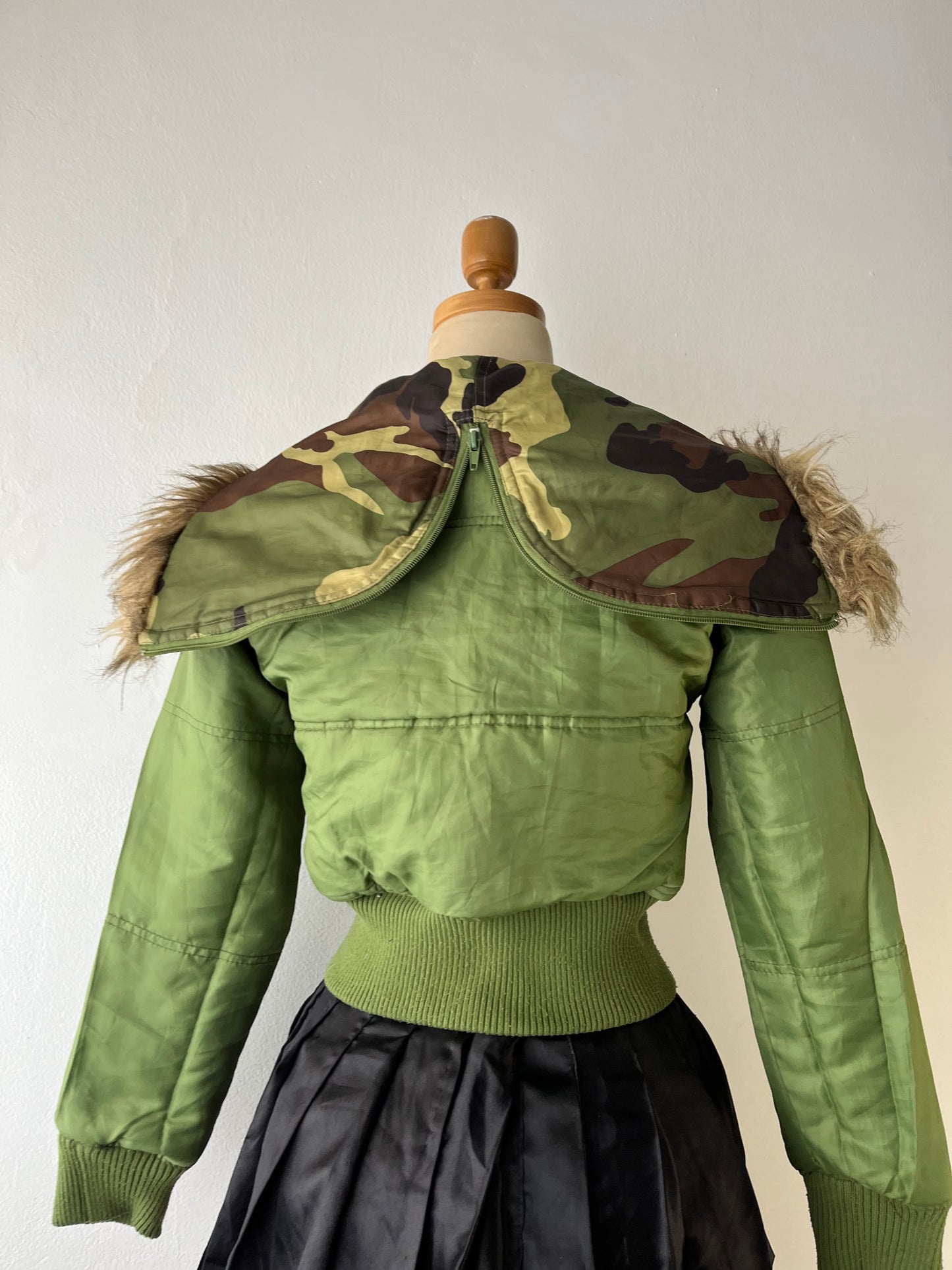 Reversible padded jacket with hood