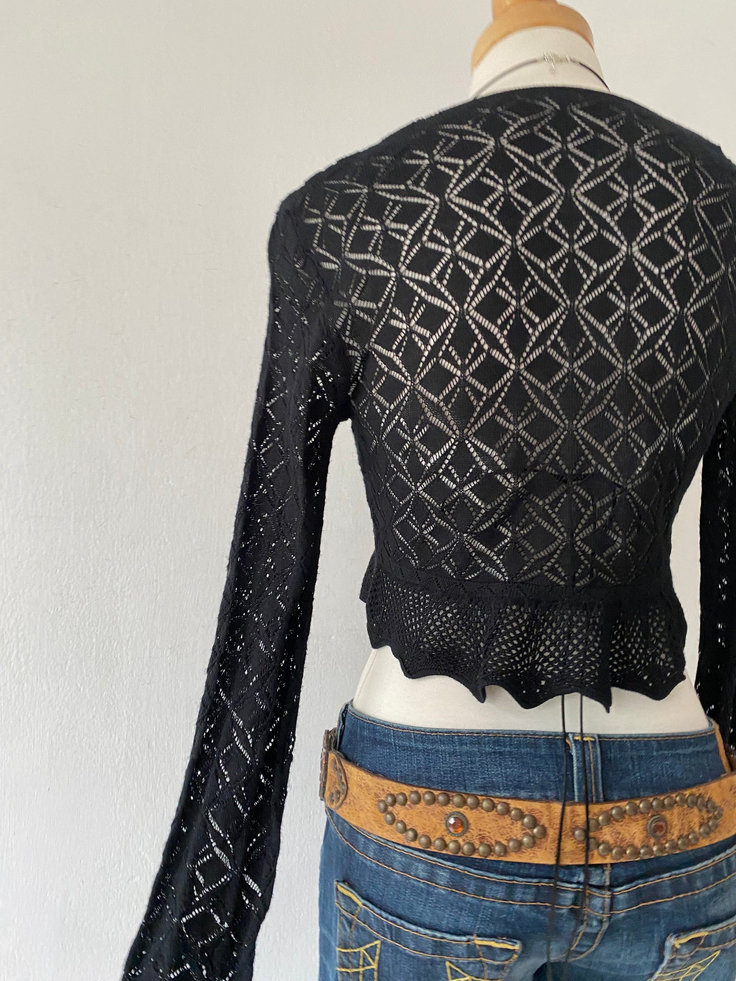 Black knitted cardigan