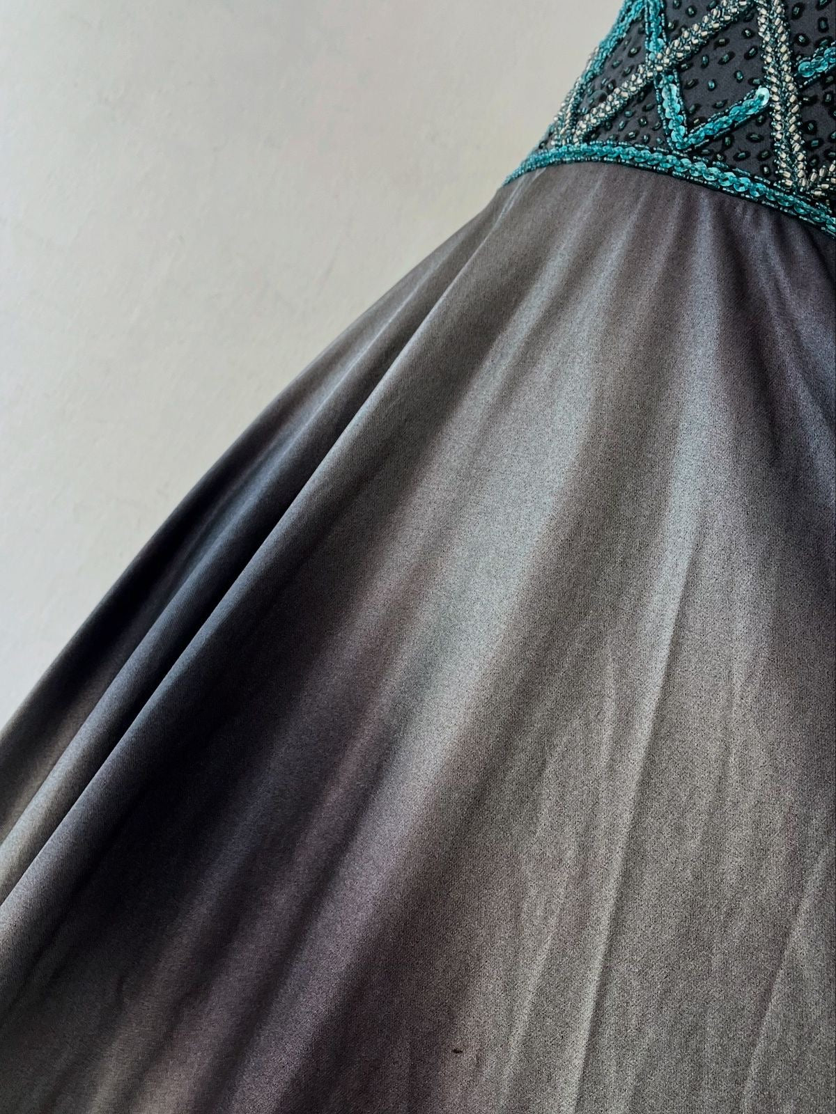 Iridescent halter dress