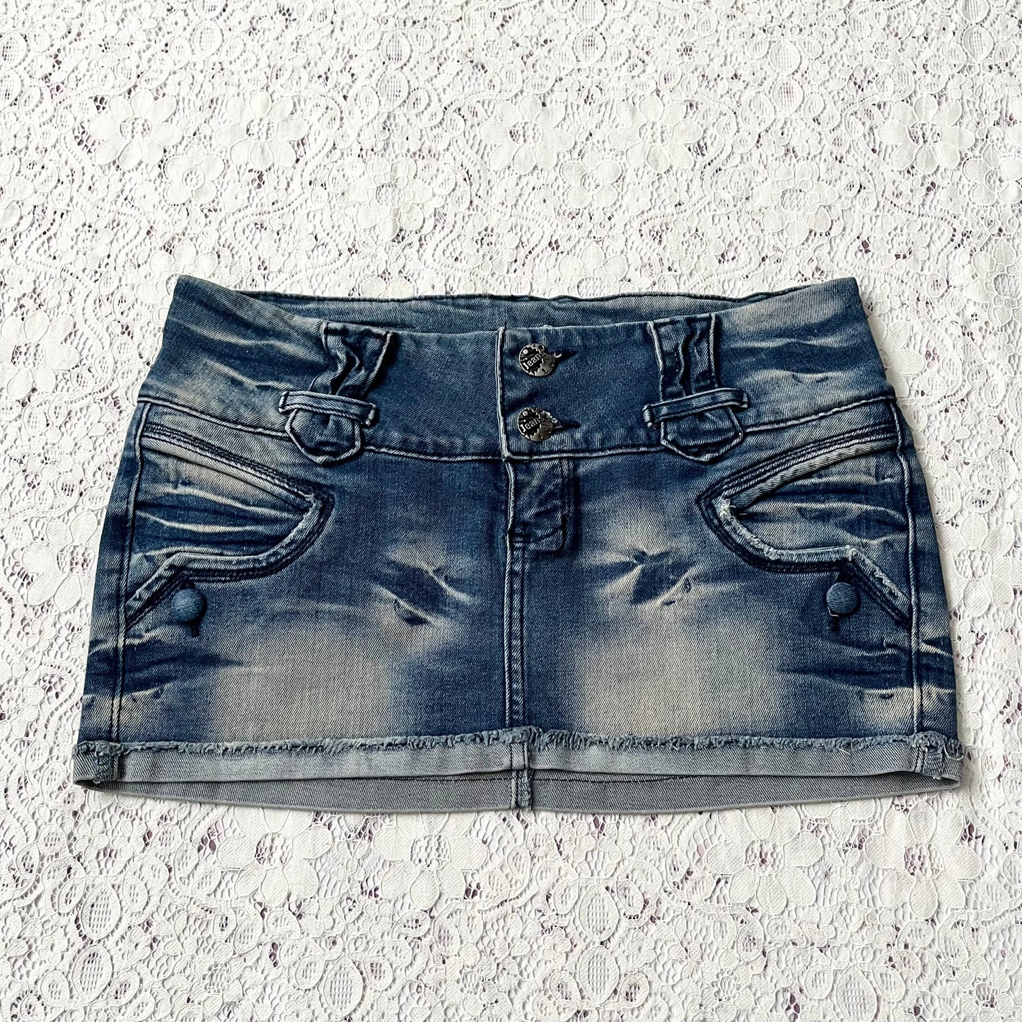 Jean mini skirt