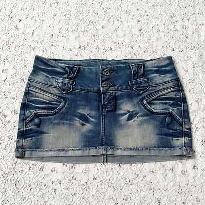 Jean mini skirt