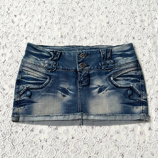 Jean mini skirt