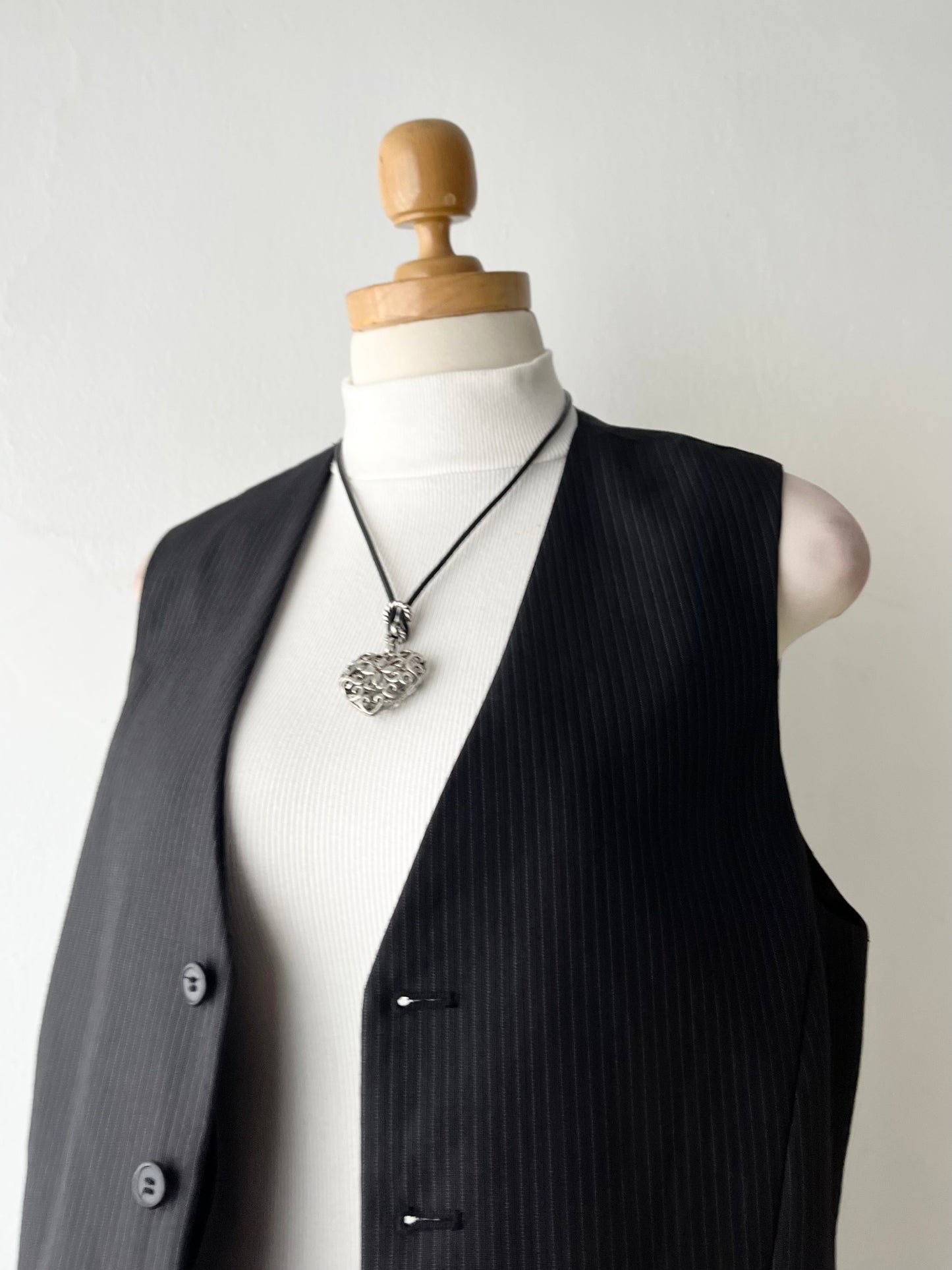 Oversize striped vest