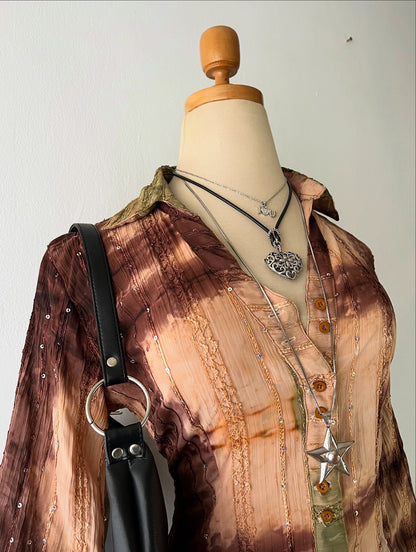 Boho chic blouse-Size:L