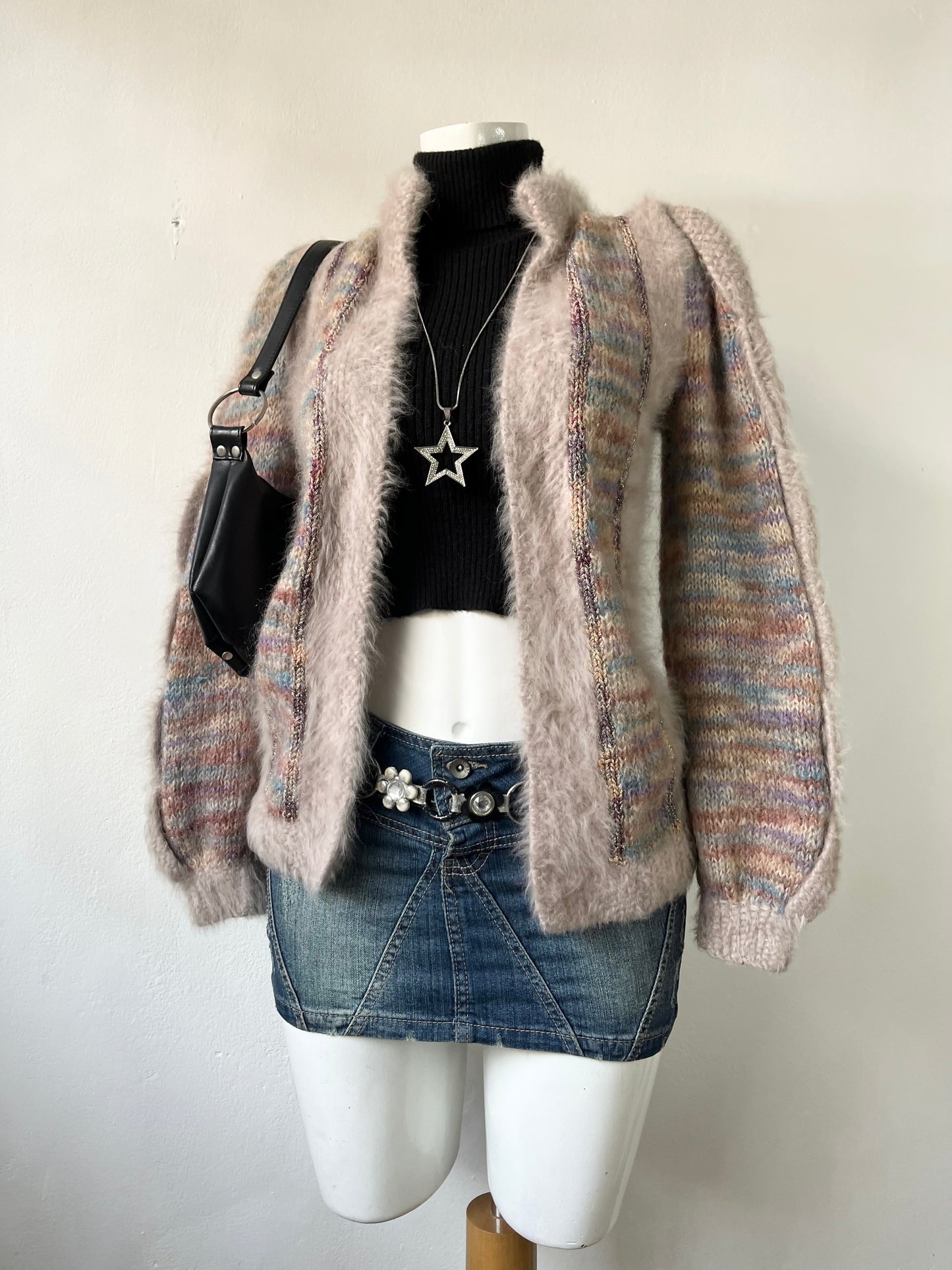 Wool knitted cardigan jacket