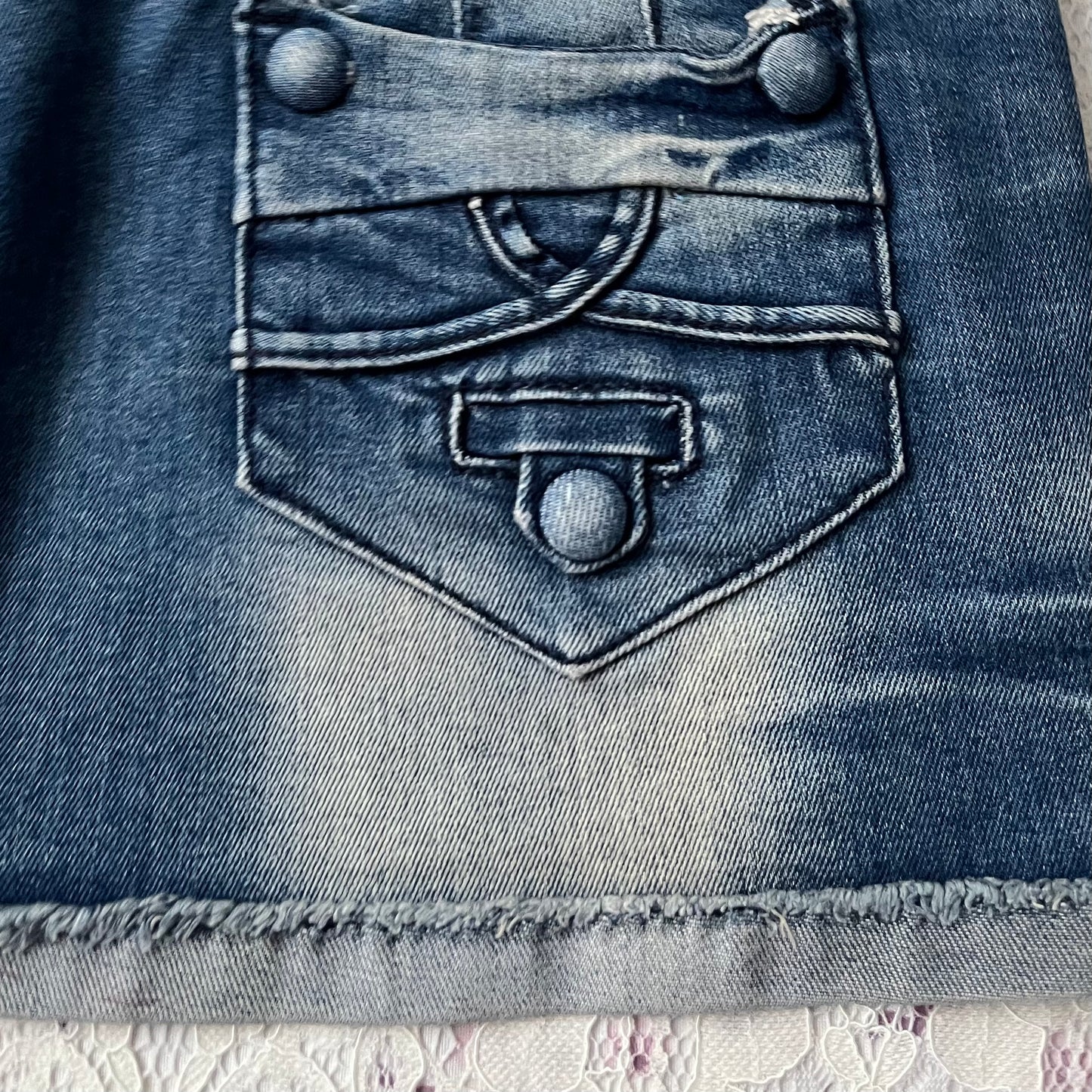 Jean mini skirt