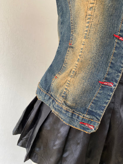 Vest jean grunge