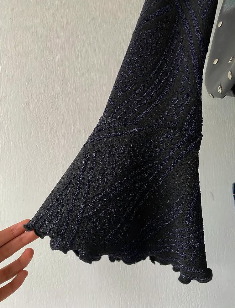 Bell-sleeved top